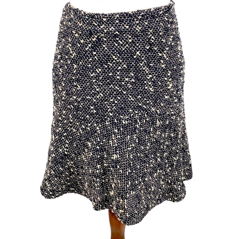 Bebe Marled Textured Wool Blend Skirt